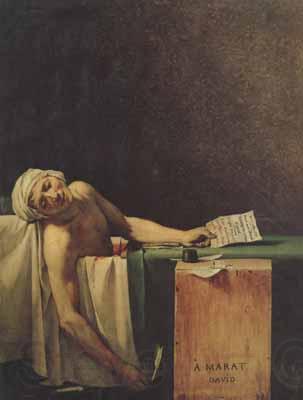 Jacques-Louis David The death of marat (mk02) France oil painting art